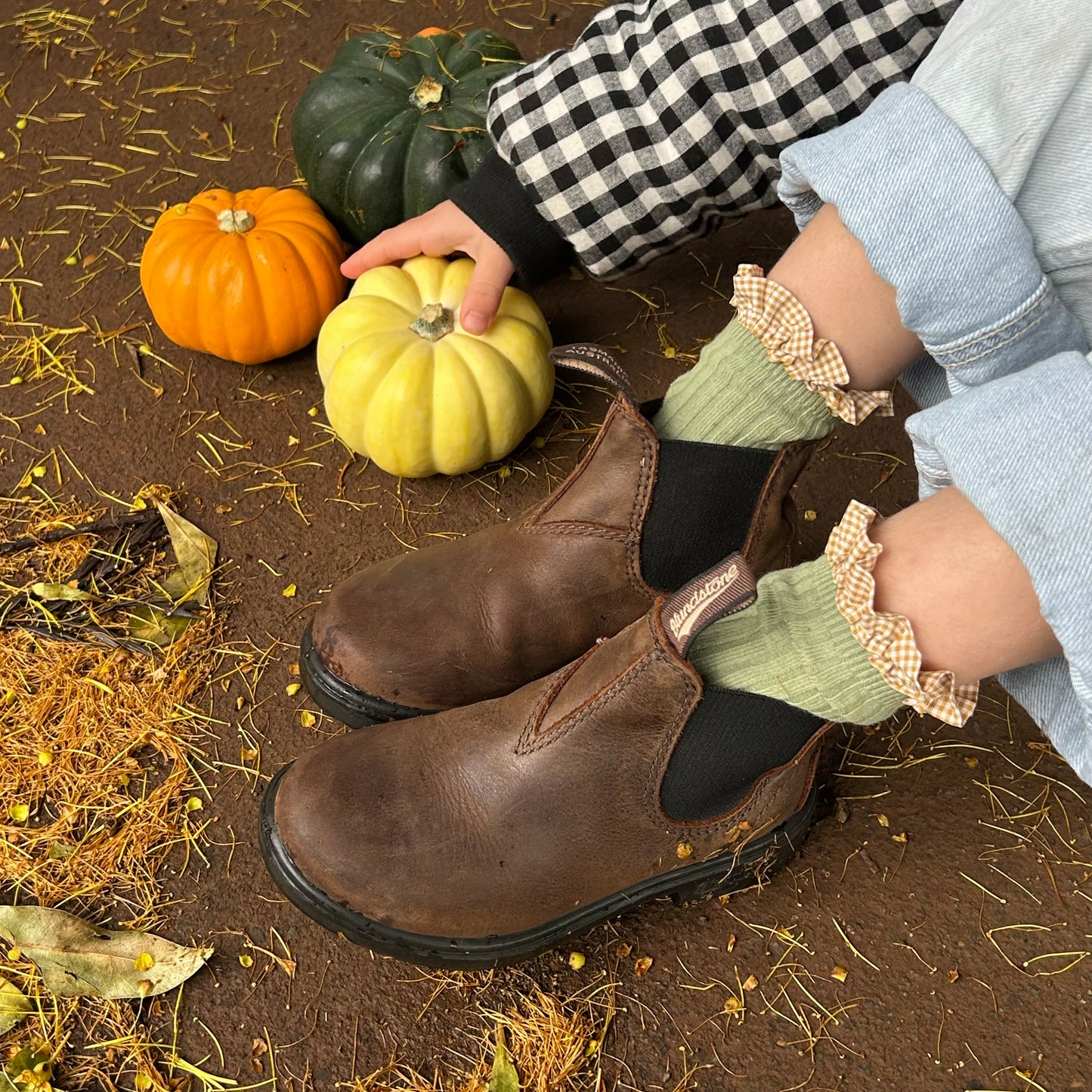 Girls Frilly Sock Sage