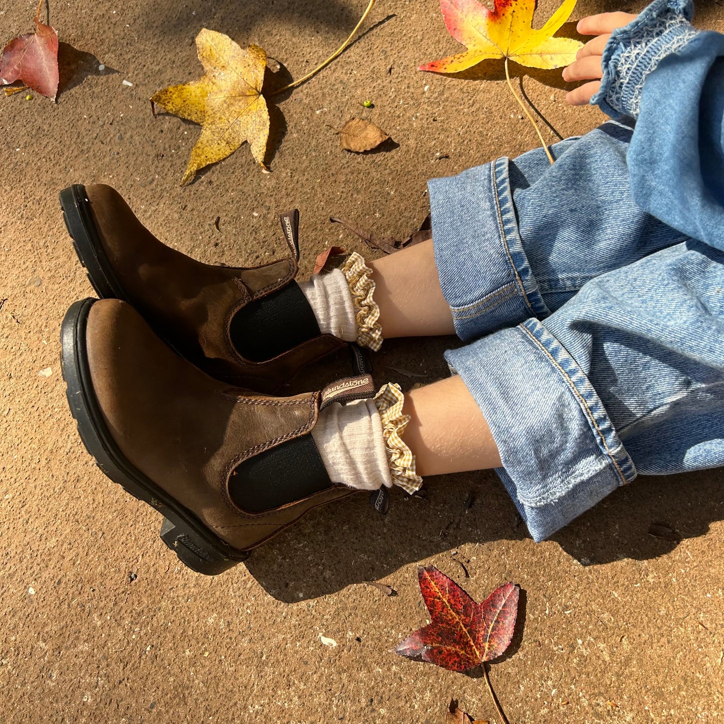 Girls Frilly Sock Honey