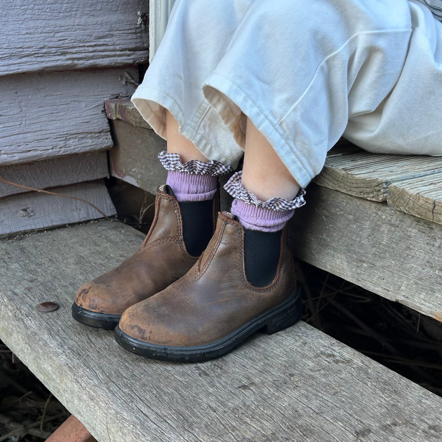 Girls Frilly Sock Lavender