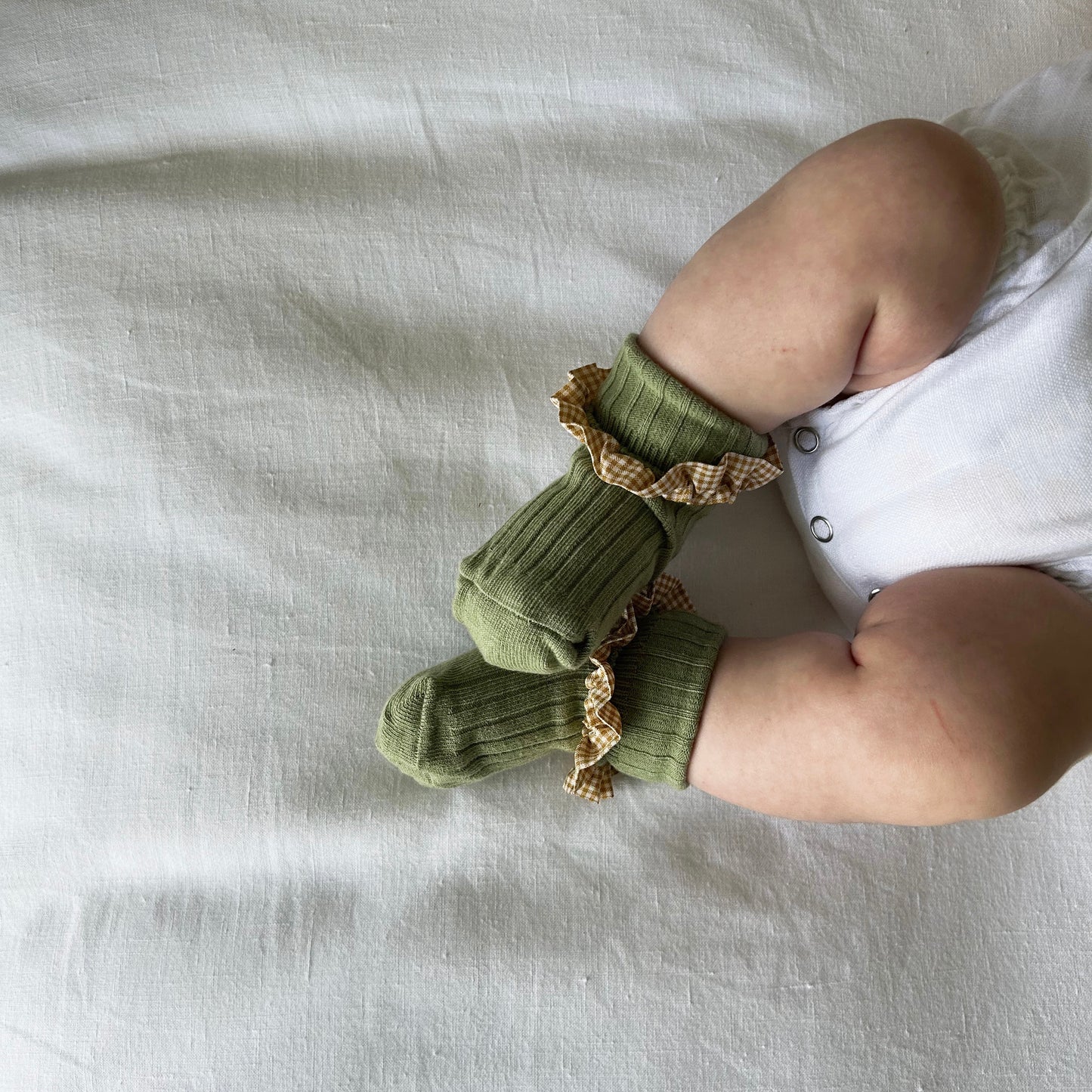 Girls Frilly Sock Sage