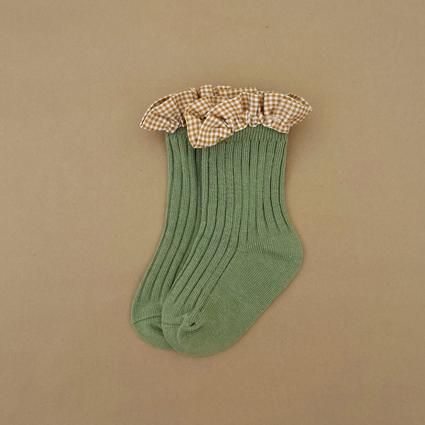 Girls Frilly Sock Sage