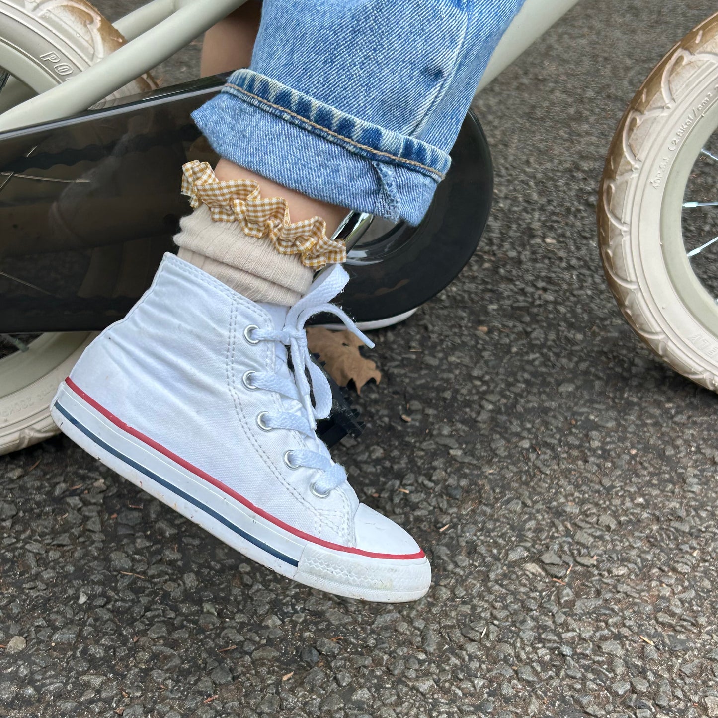 Girls Frilly Sock Honey