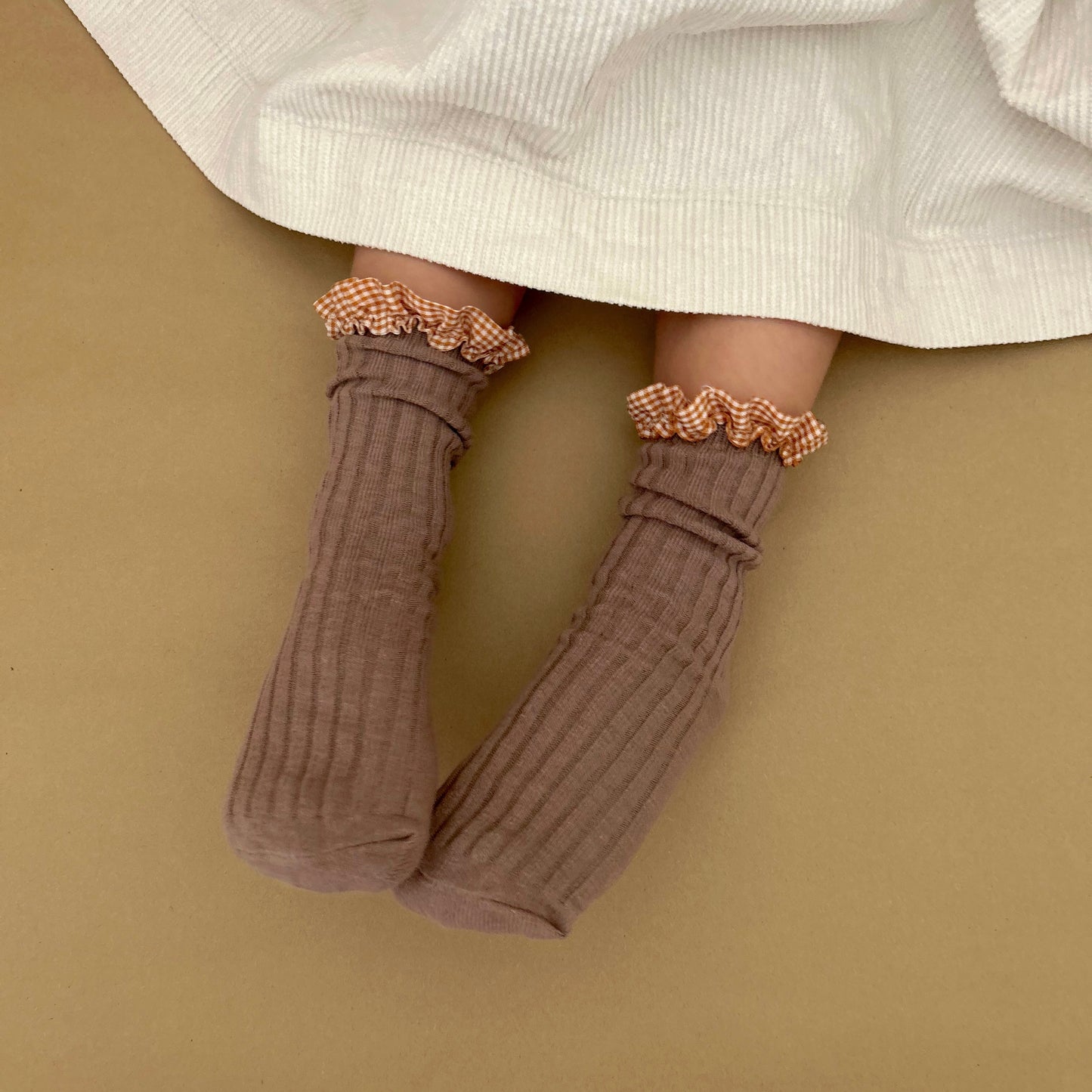 Girls Frilly Sock Mushroom