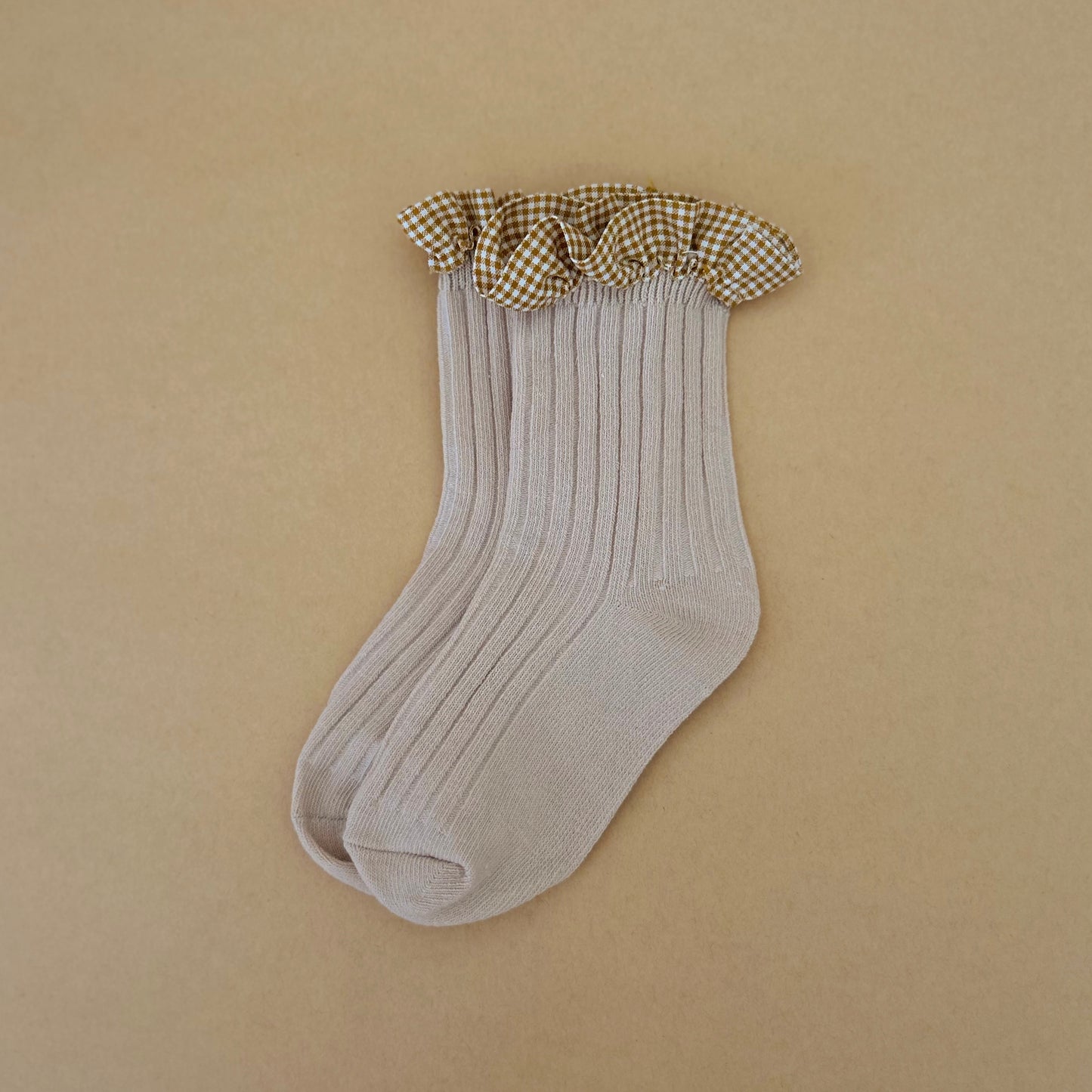 Girls Frilly Sock Honey