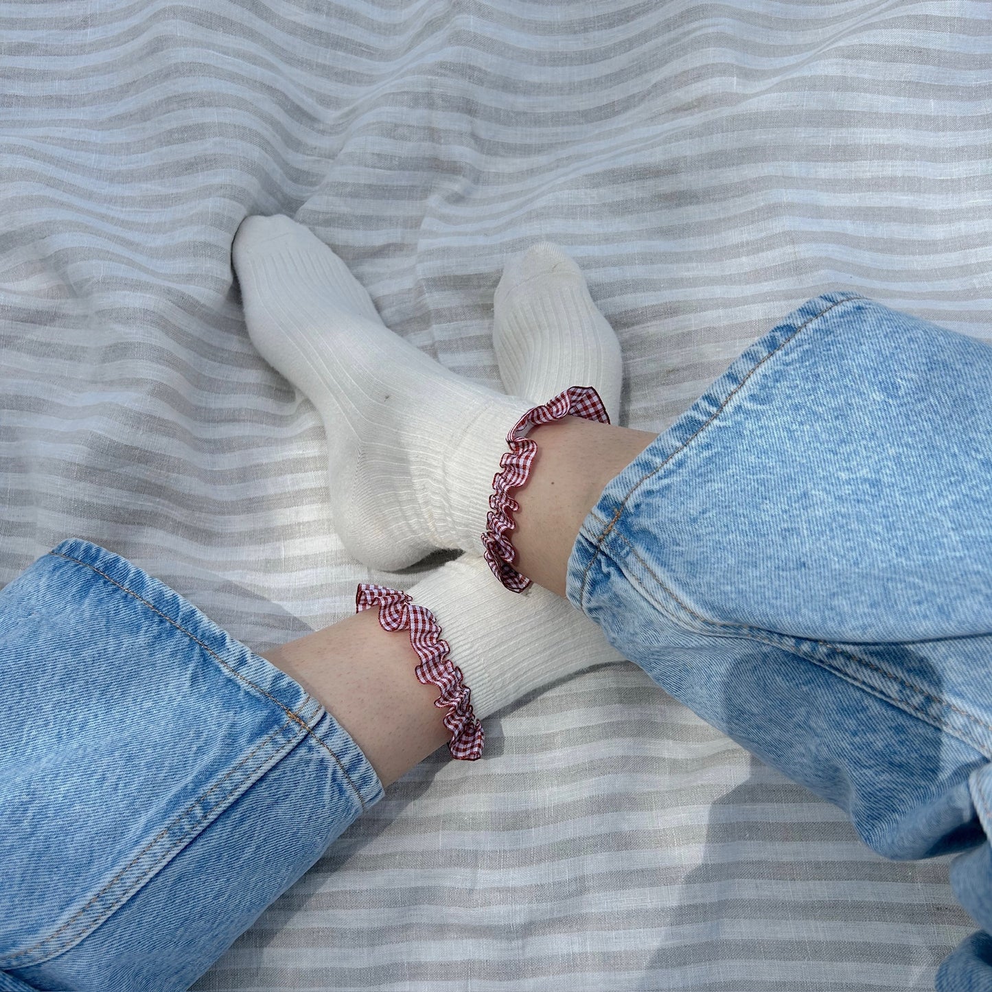 Frilly Sock Cherry 2PK